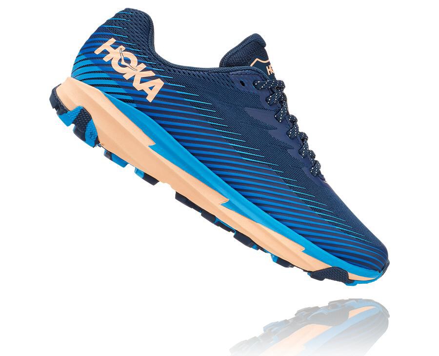 Zapatillas Trail Hoka One One Mujer - Torrent 2 - Azules - KQZ875241